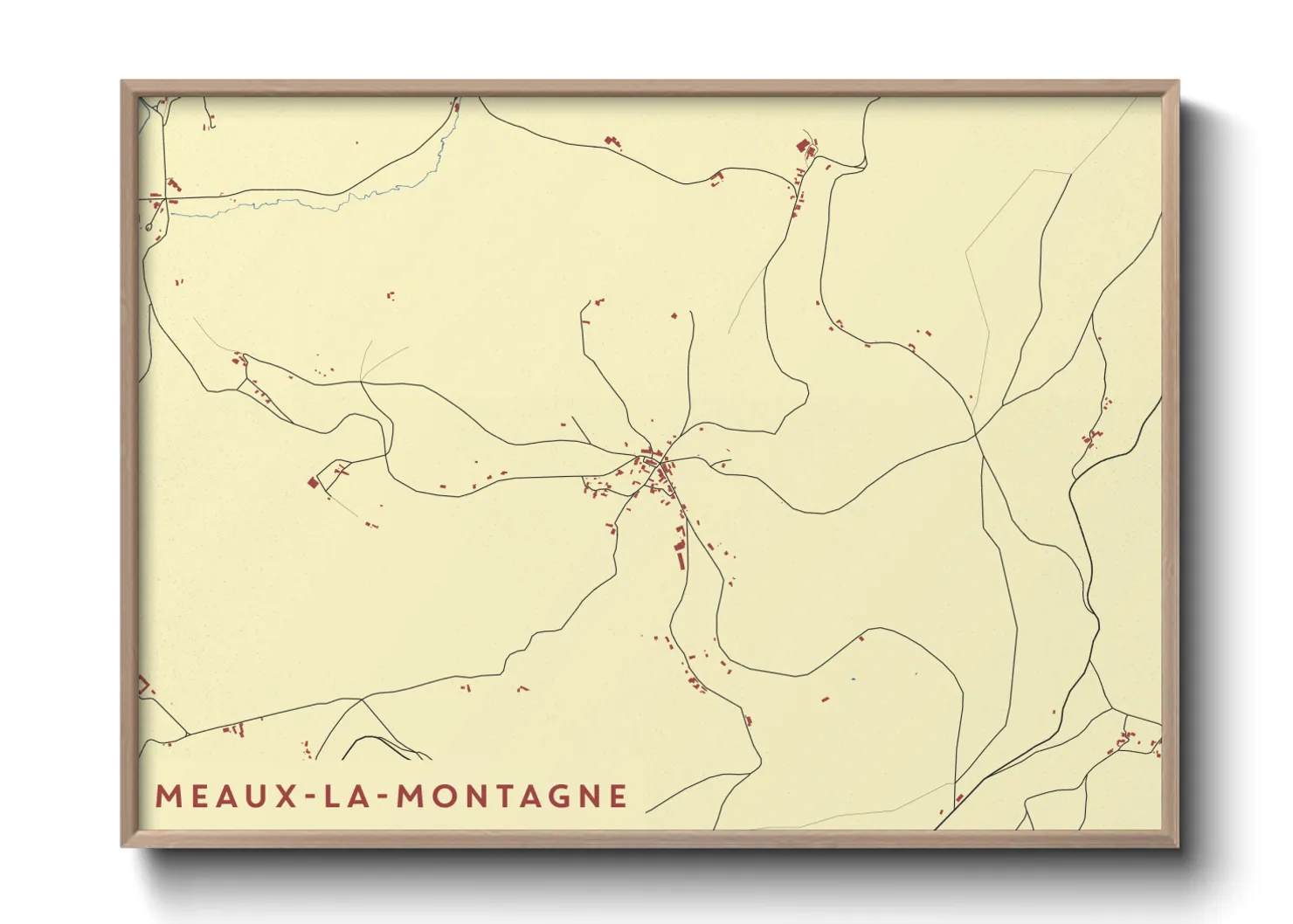 Une affiche de carte sur Meaux-la-Montagne