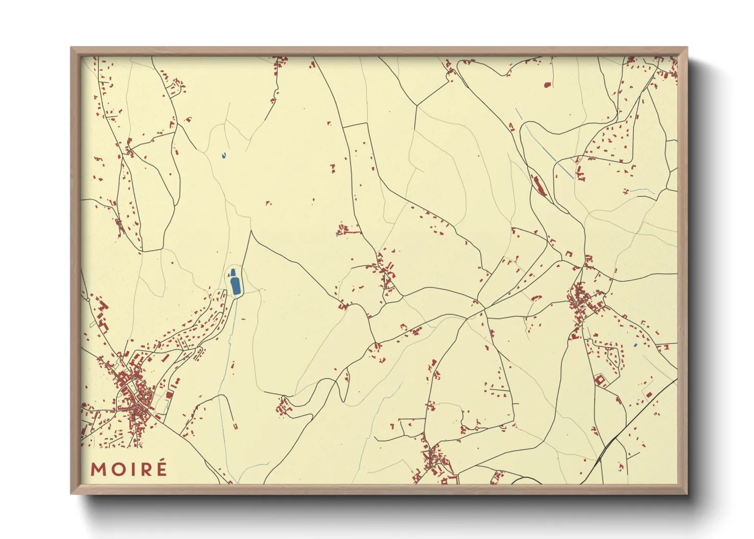 Une affiche de carte sur Moiré