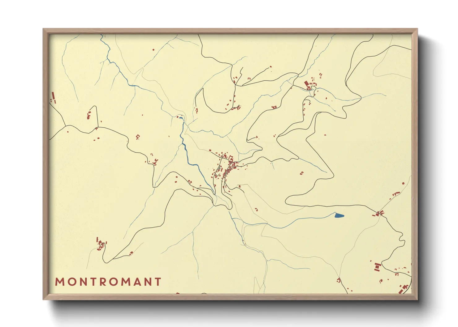 Une affiche de carte sur Montromant