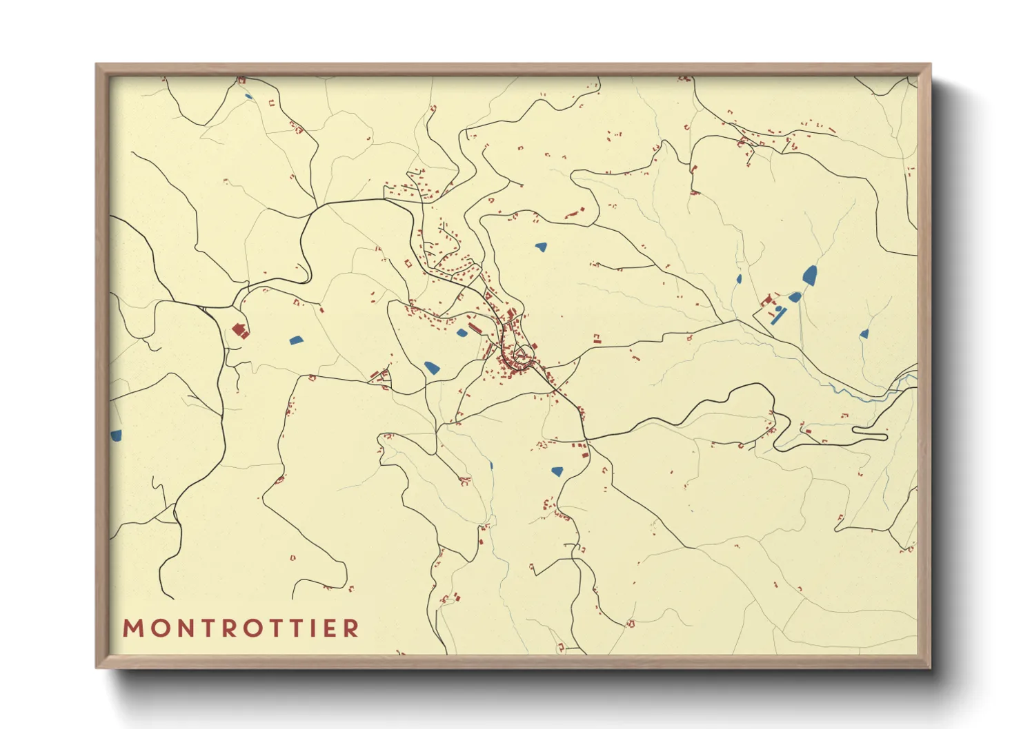 Une affiche de carte sur Montrottier