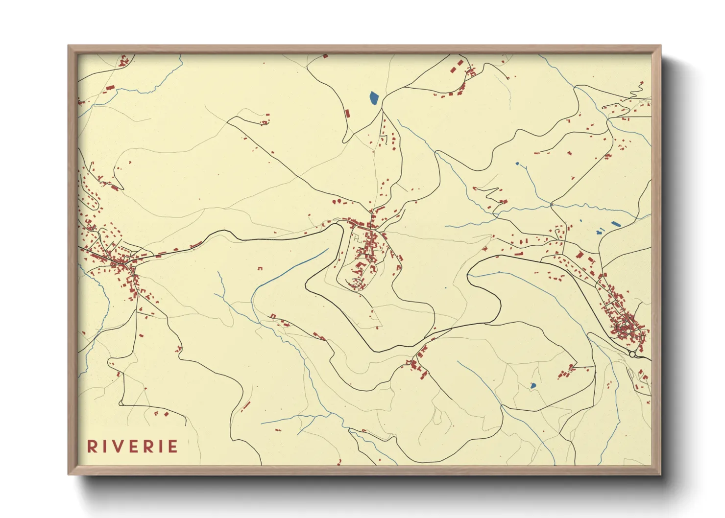 Une affiche de carte sur Riverie