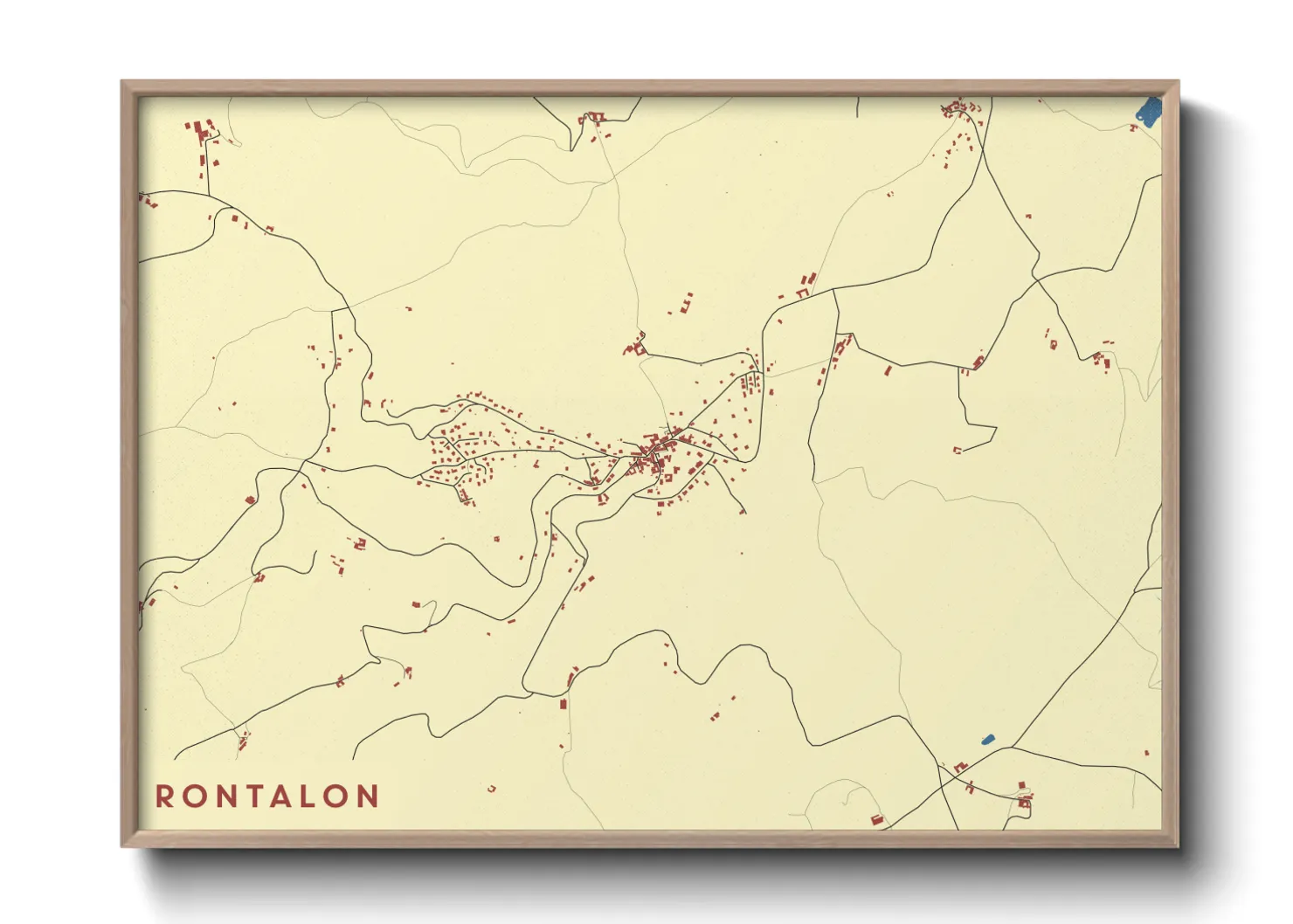 Une affiche de carte sur Rontalon