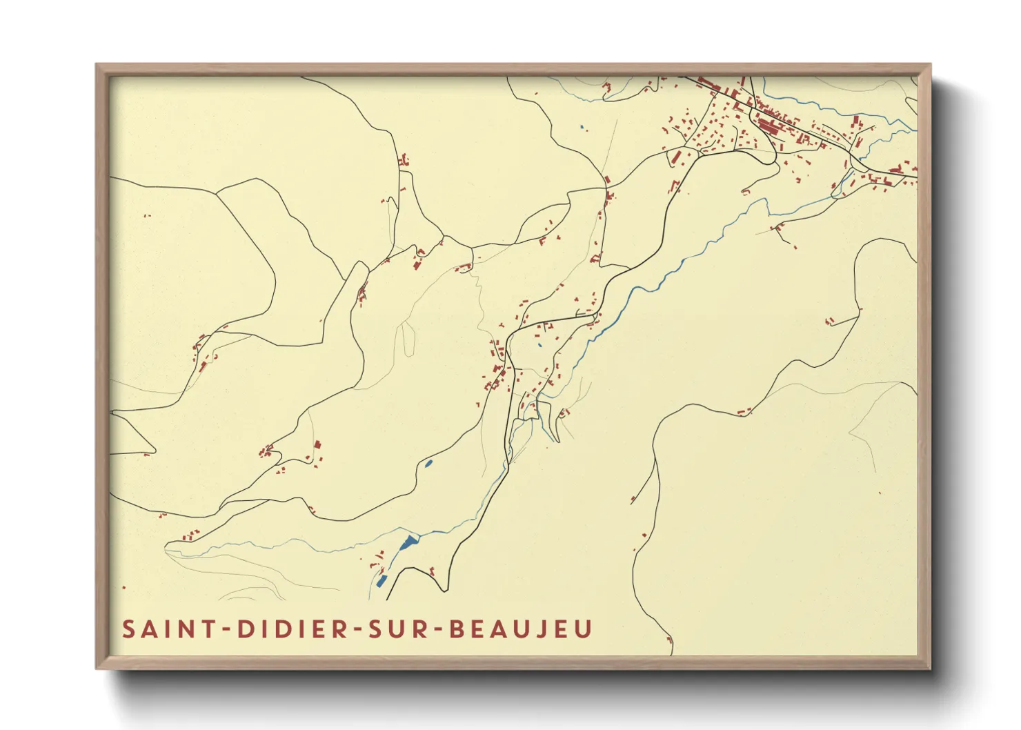 Une affiche de carte sur Saint-Didier-sur-Beaujeu