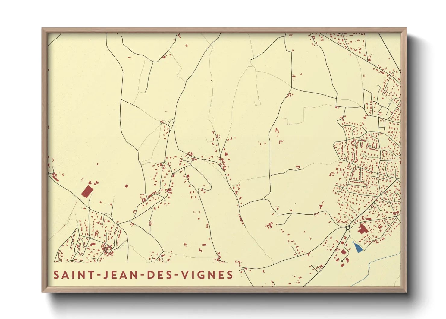 Une affiche de carte sur Saint-Jean-des-Vignes