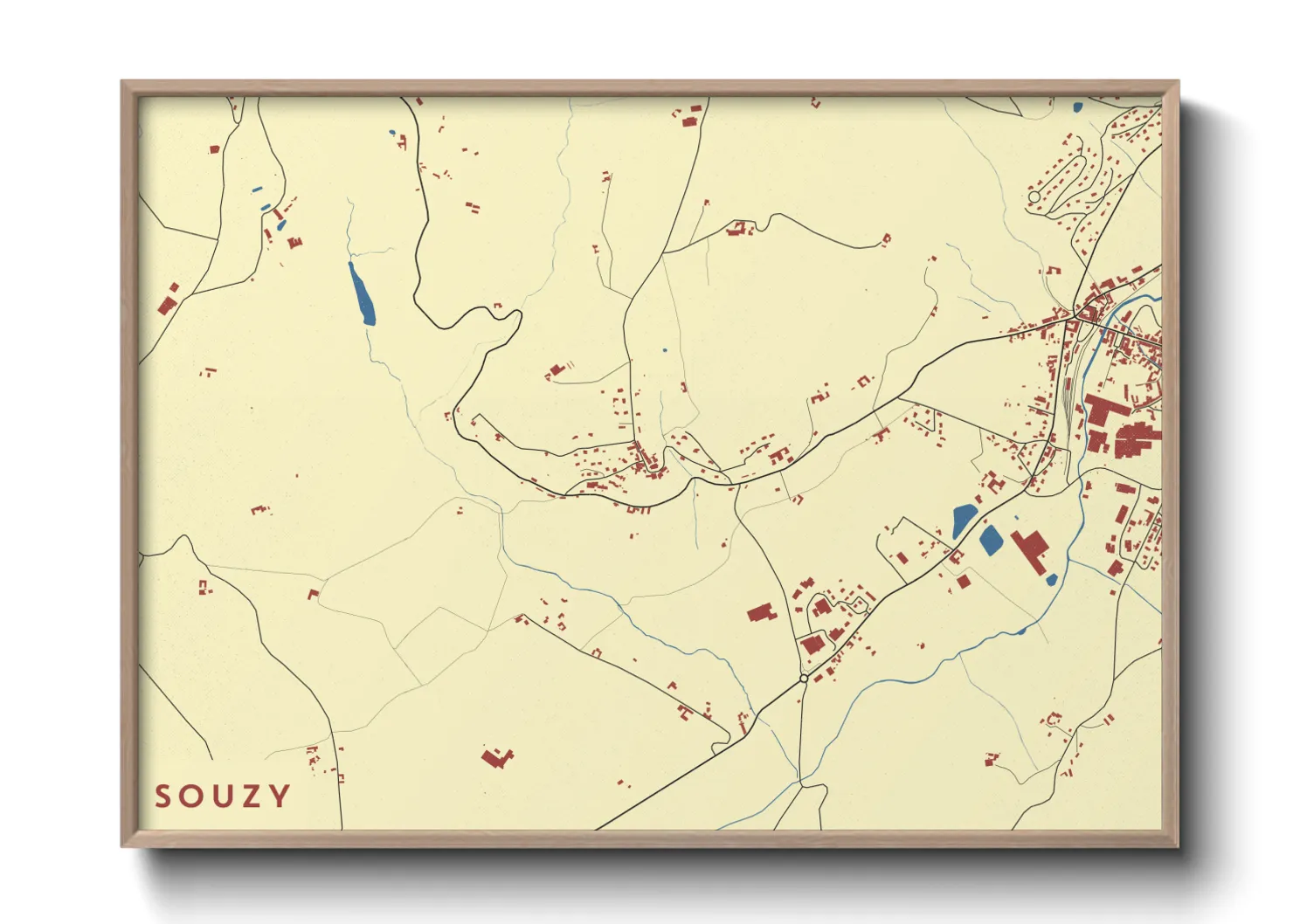 Une affiche de carte sur Souzy