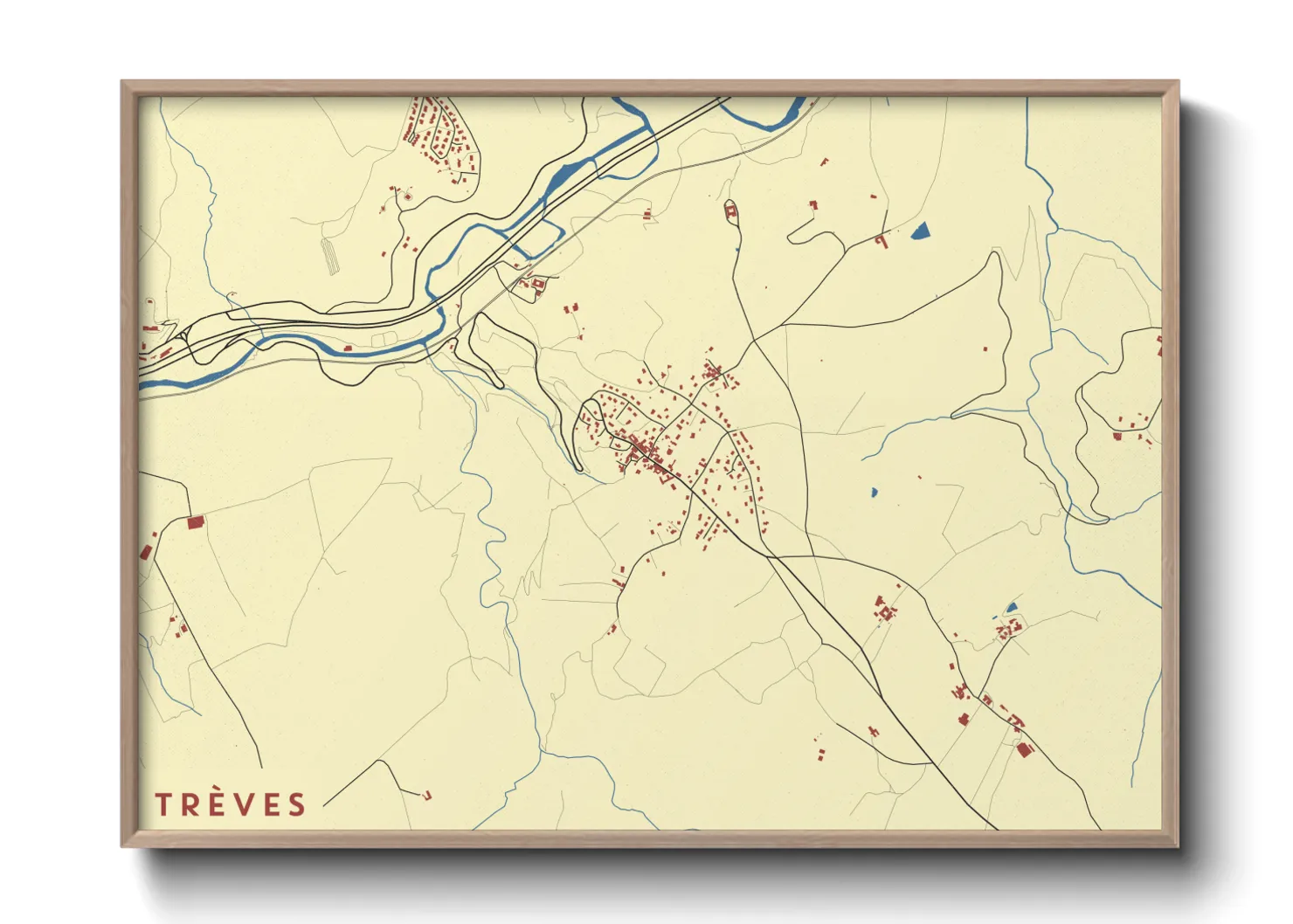 Une affiche de carte sur Trèves