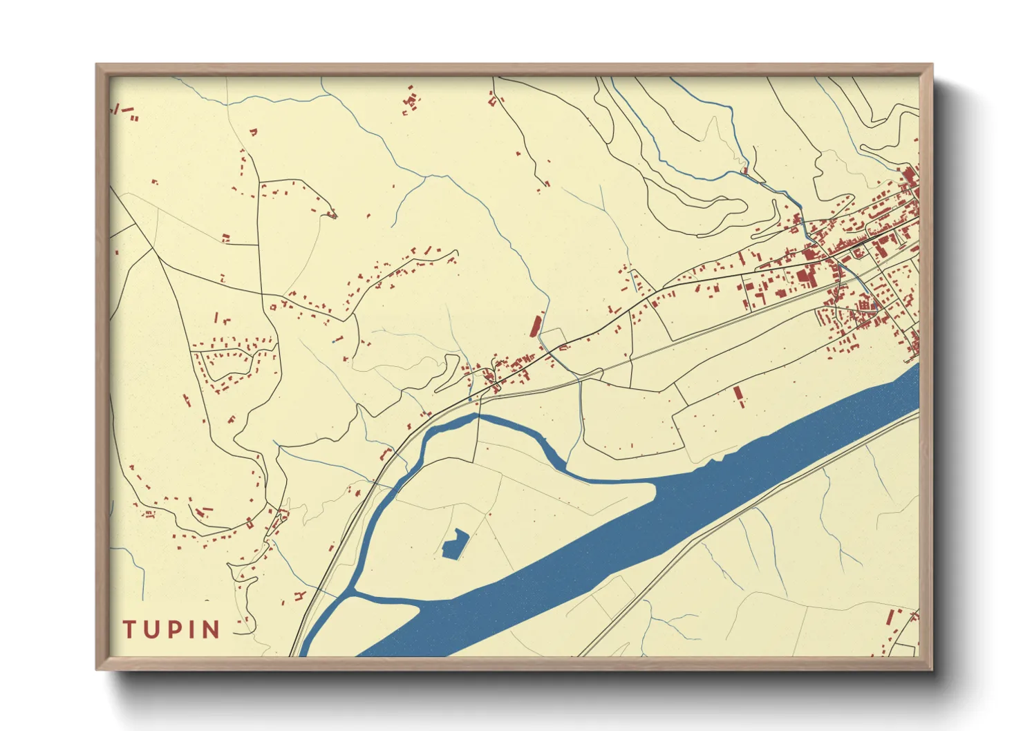 Une affiche de carte sur Tupin