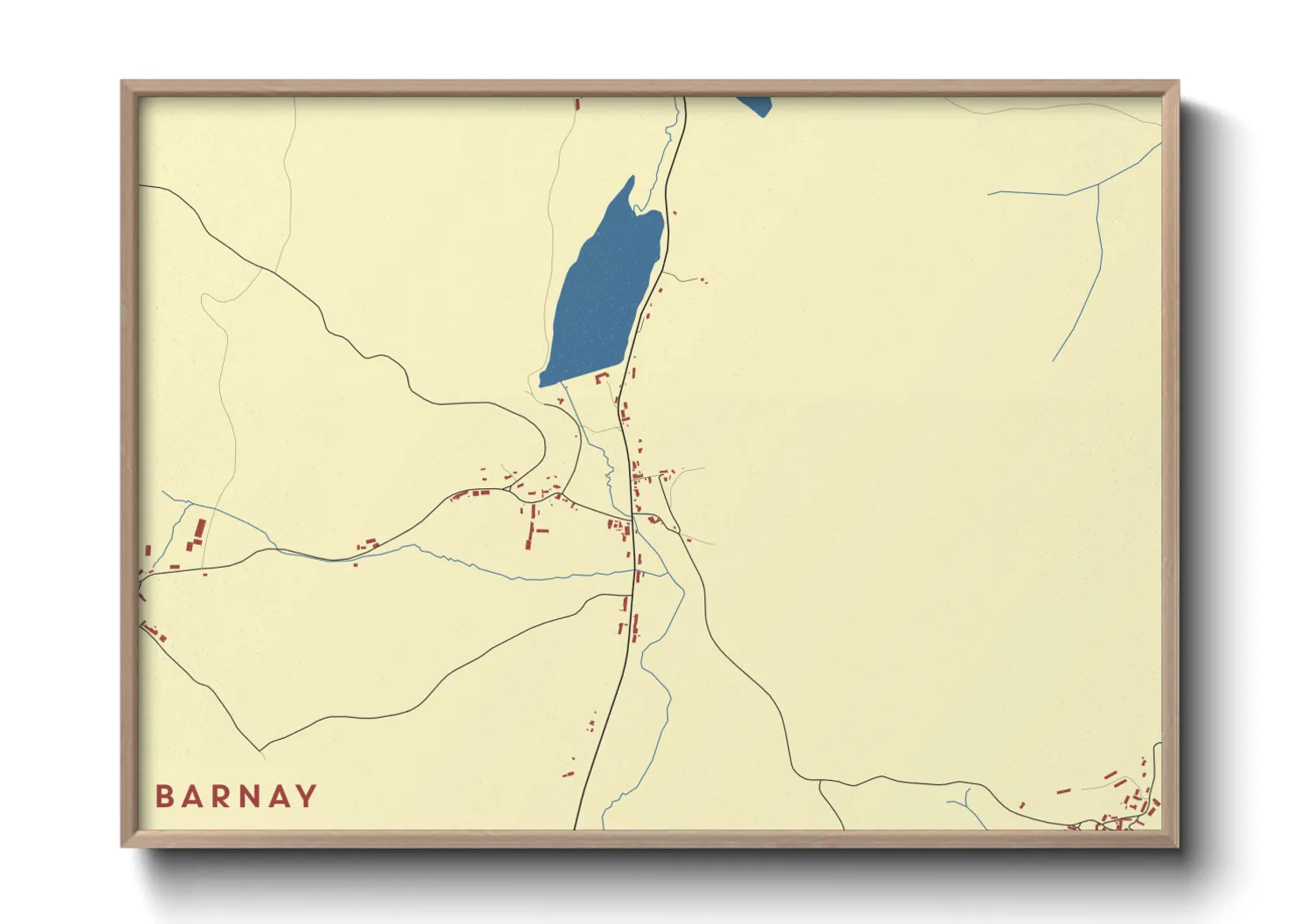 Une affiche de carte sur Barnay