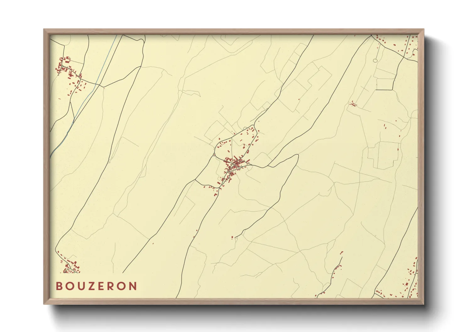 Une affiche de carte sur Bouzeron