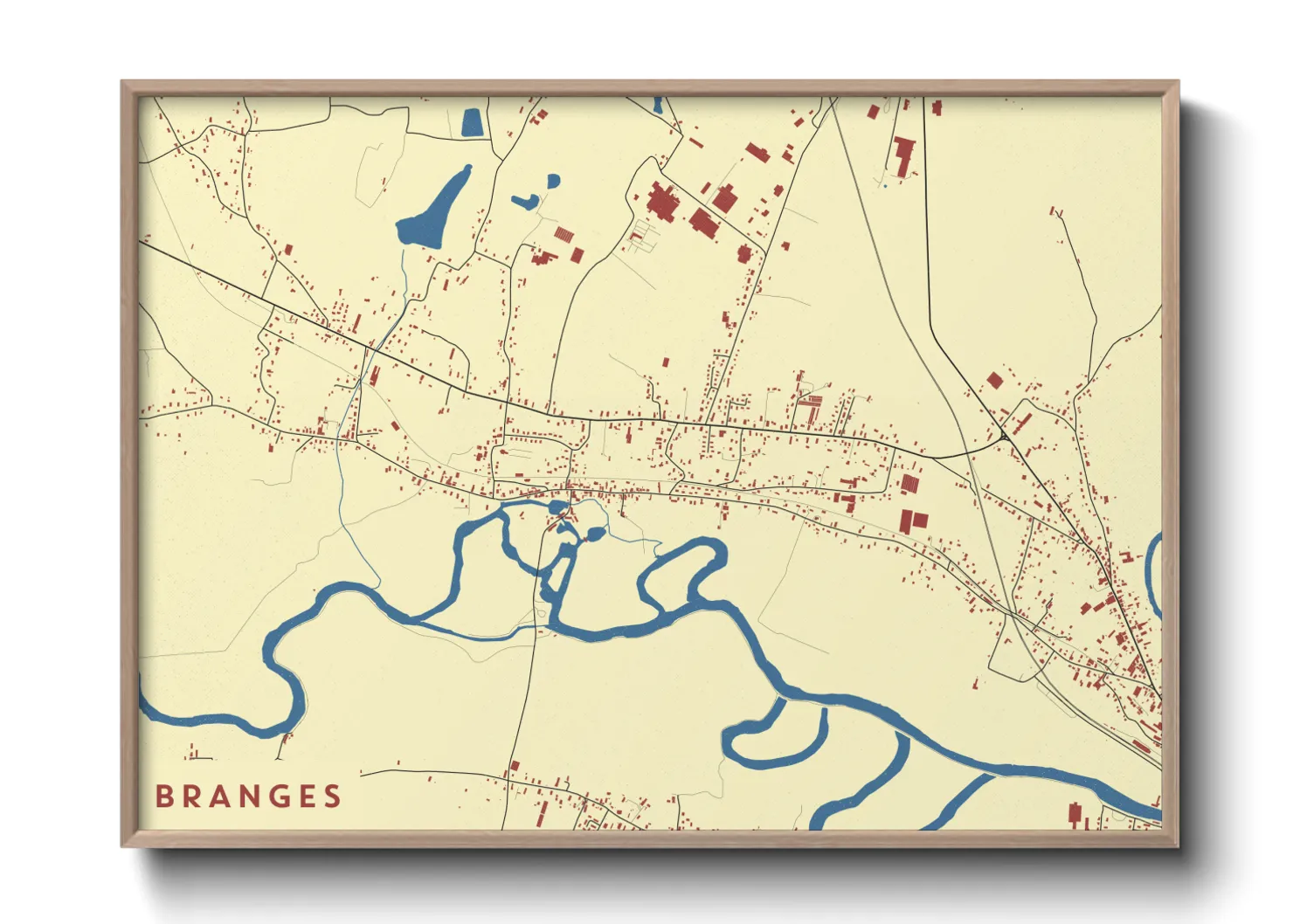 Une affiche de carte sur Branges