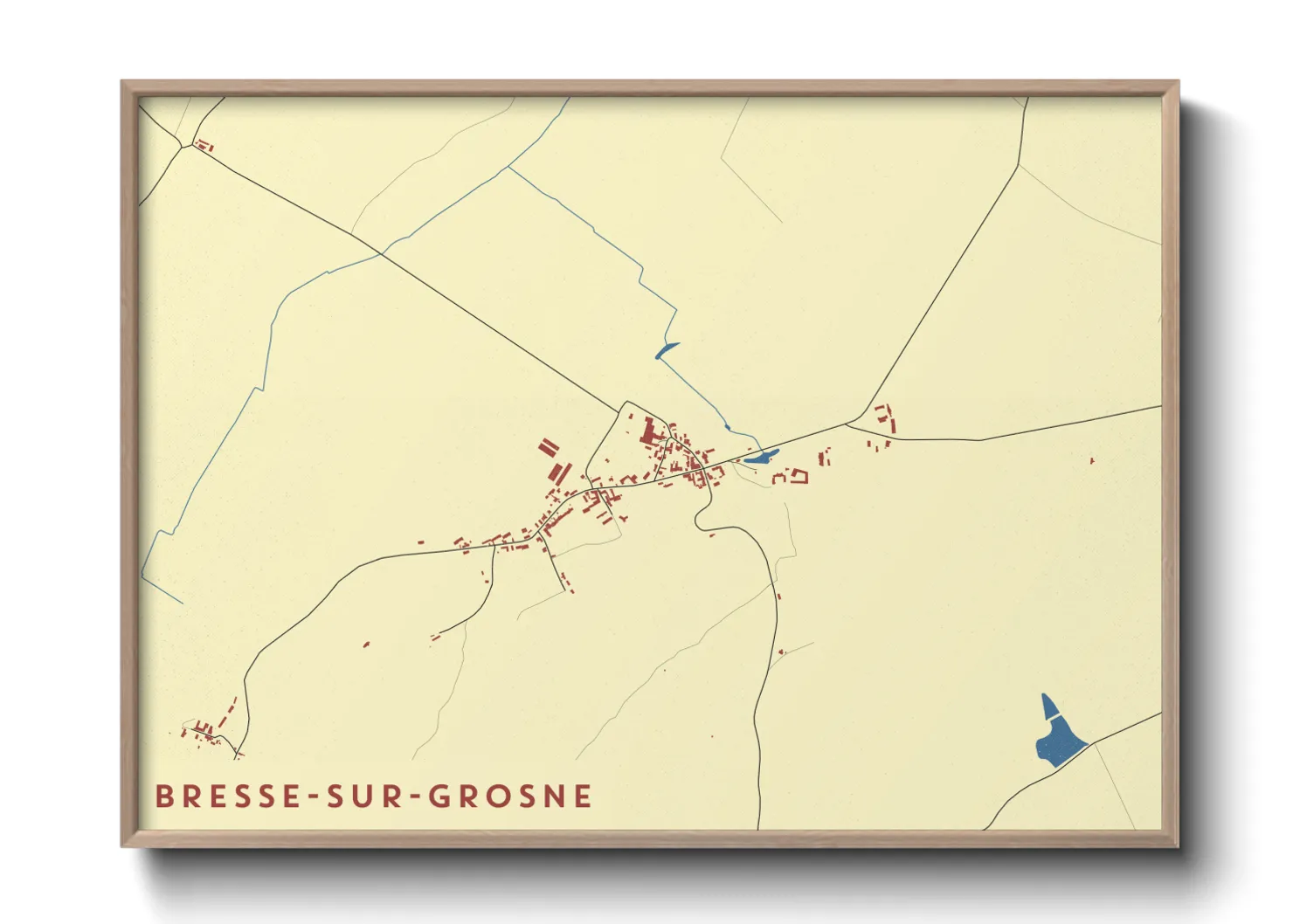Une affiche de carte sur Bresse-sur-Grosne