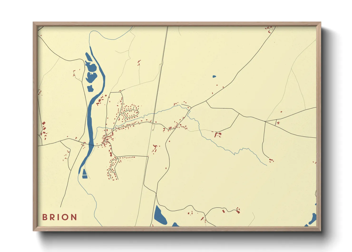 Une affiche de carte sur Brion