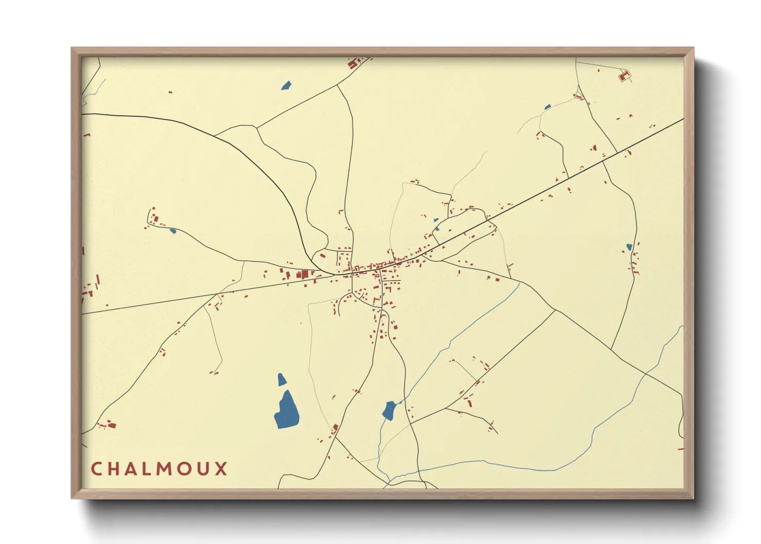 Une affiche de carte sur Chalmoux
