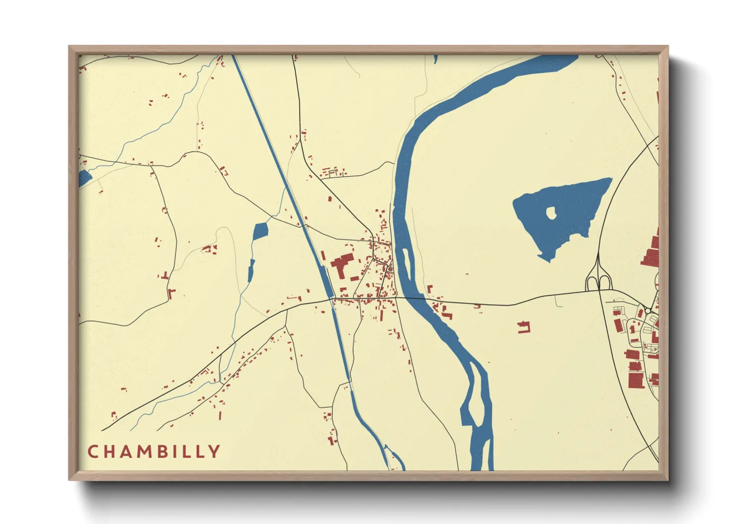 Une affiche de carte sur Chambilly