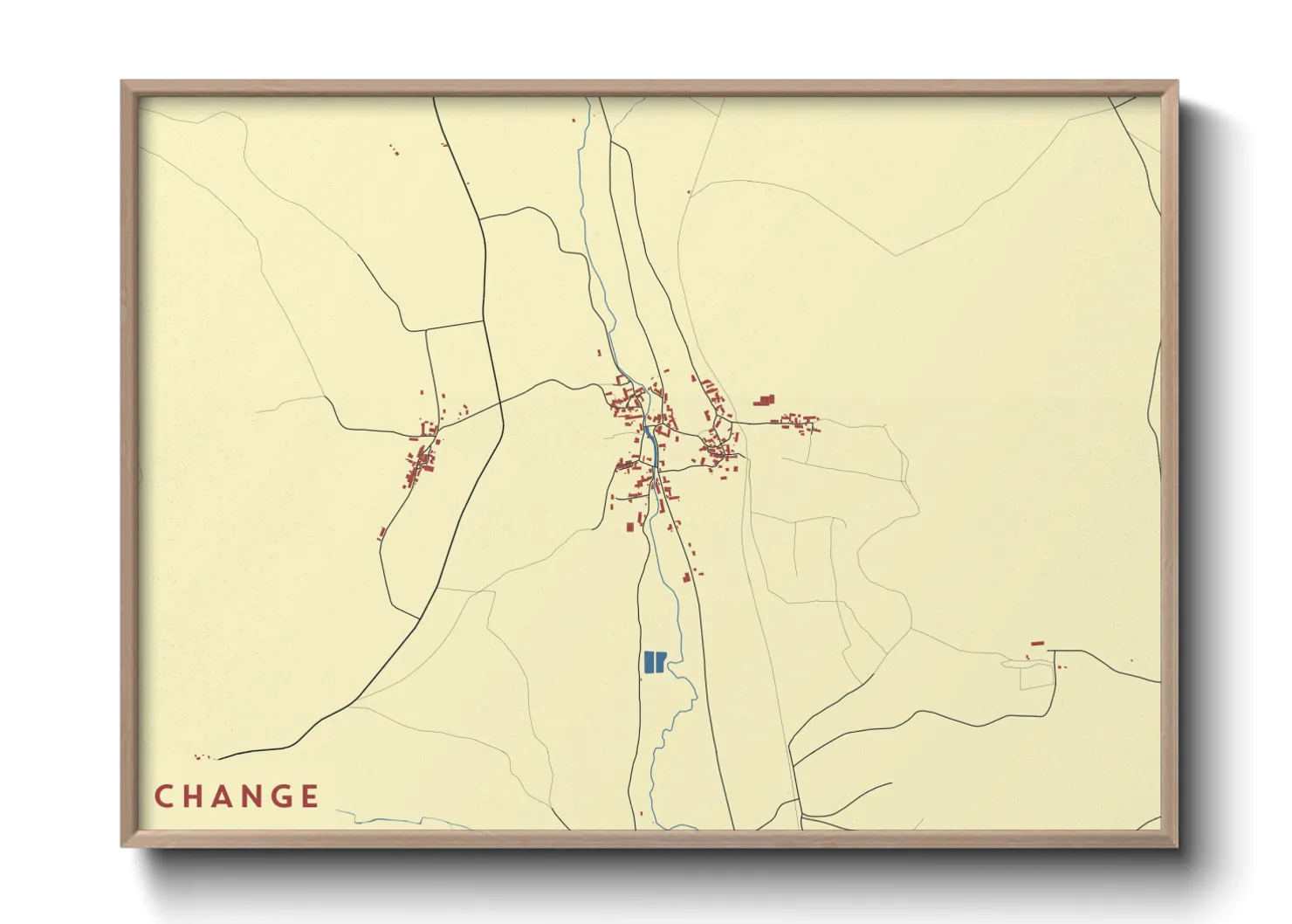 Une affiche de carte sur Change