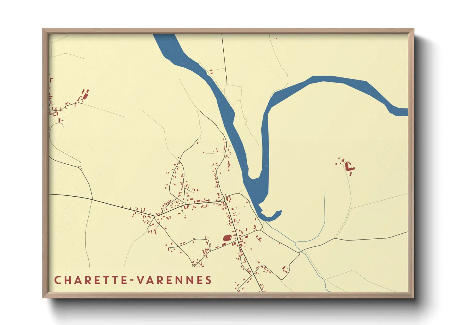 Une affiche de carte sur Charette-Varennes