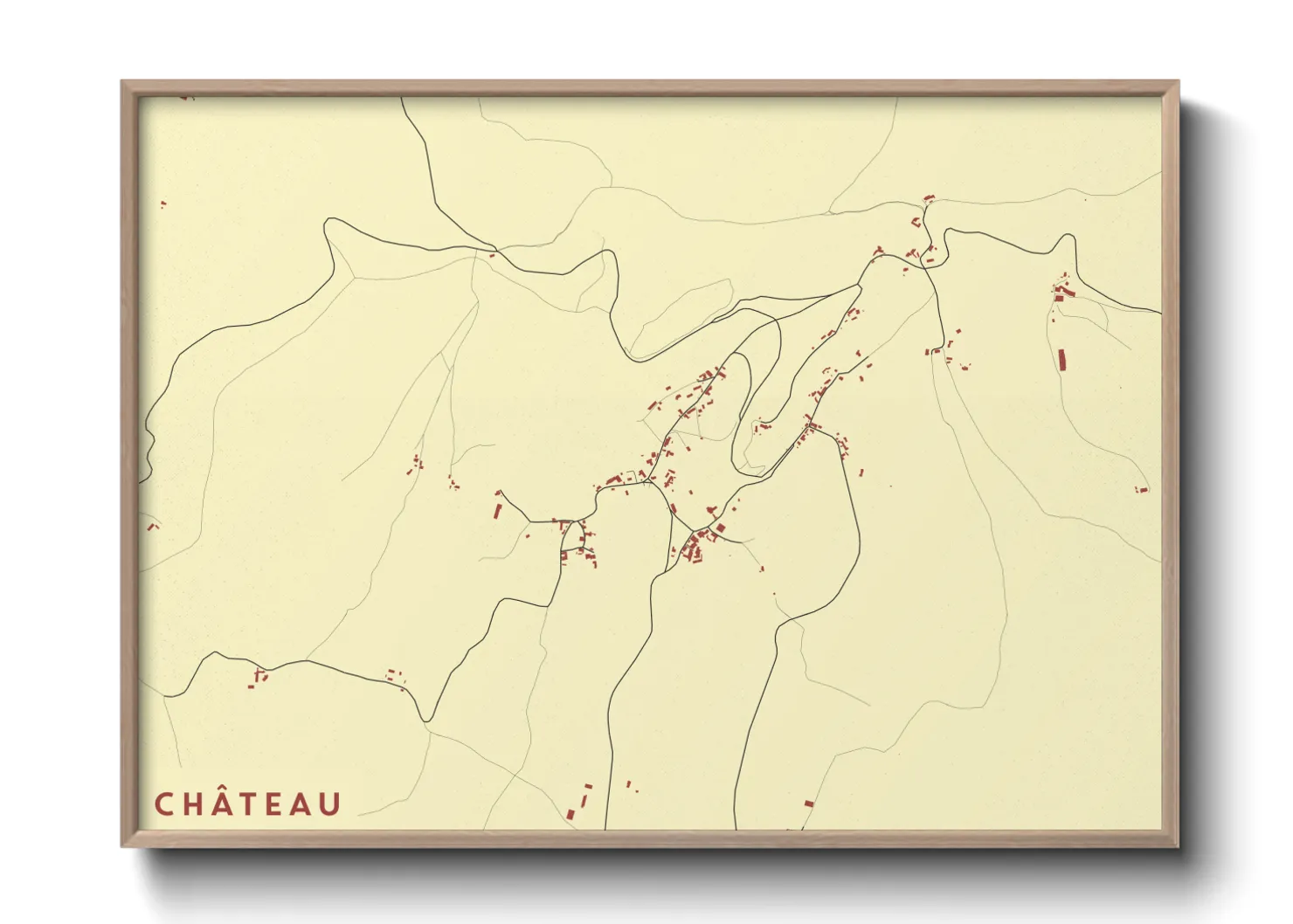 Une affiche de carte sur Château