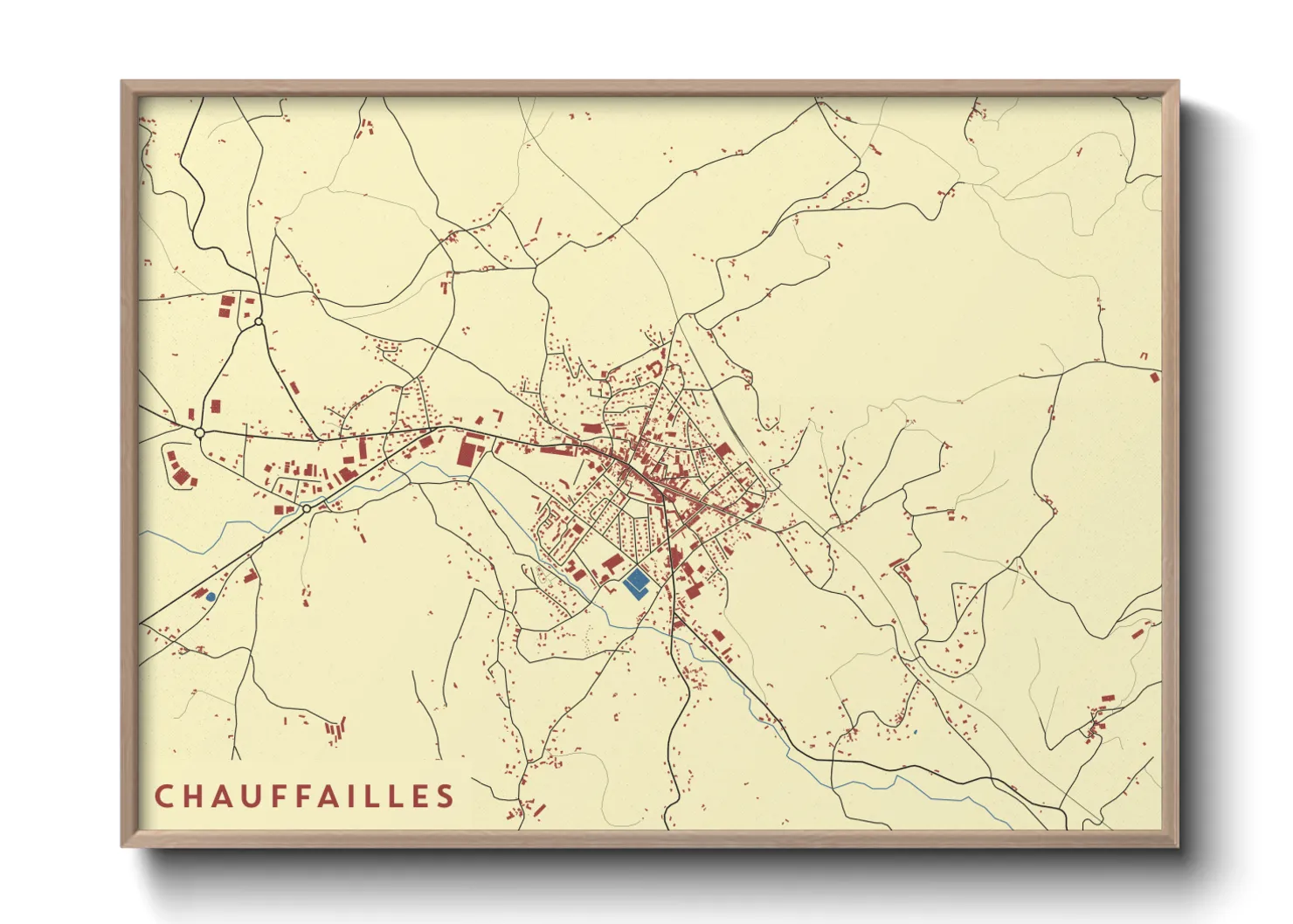 Une affiche de carte sur Chauffailles