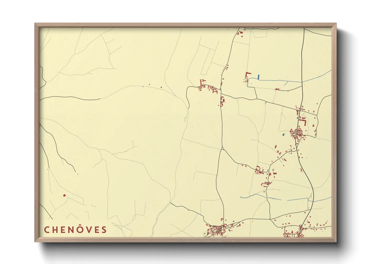 Une affiche de carte sur Chenôves