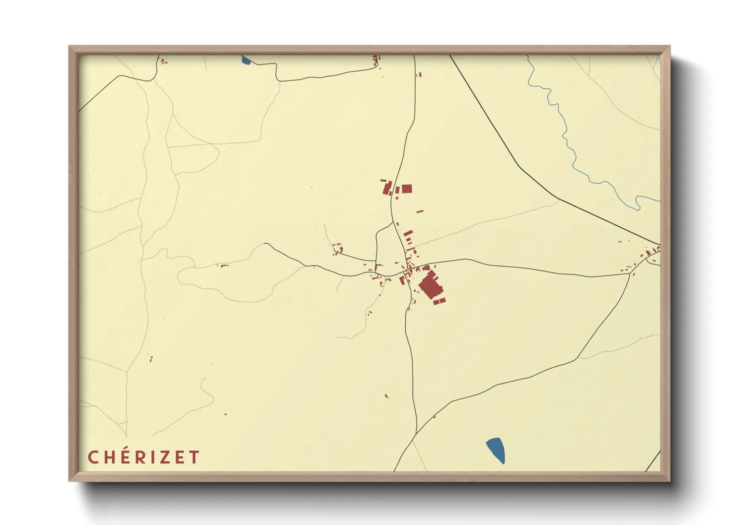 Une affiche de carte sur Chérizet