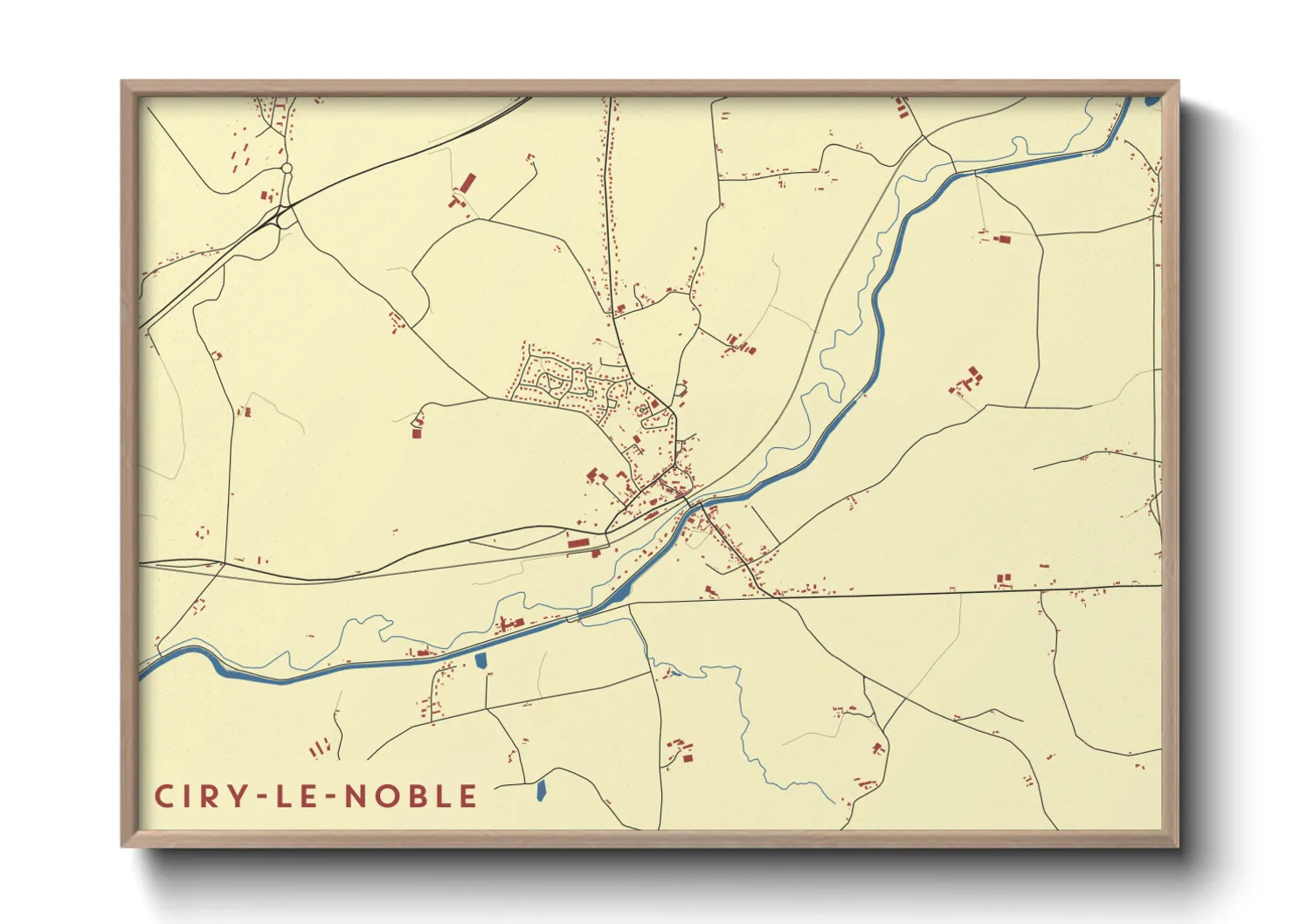 Une affiche de carte sur Ciry-le-Noble