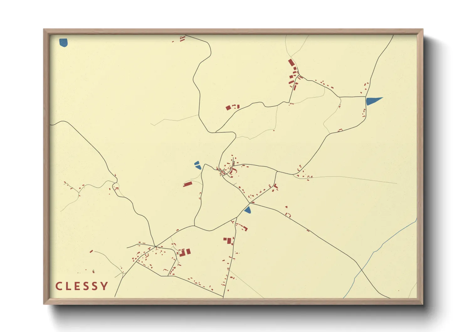 Une affiche de carte sur Clessy