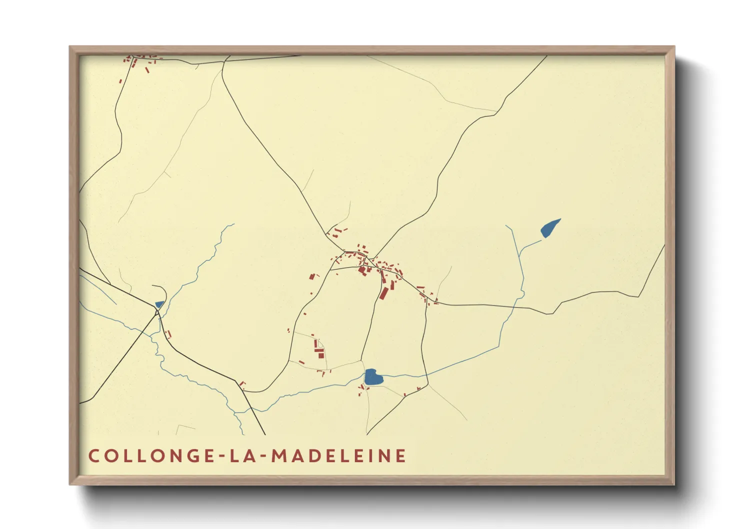 Une affiche de carte sur Collonge-la-Madeleine
