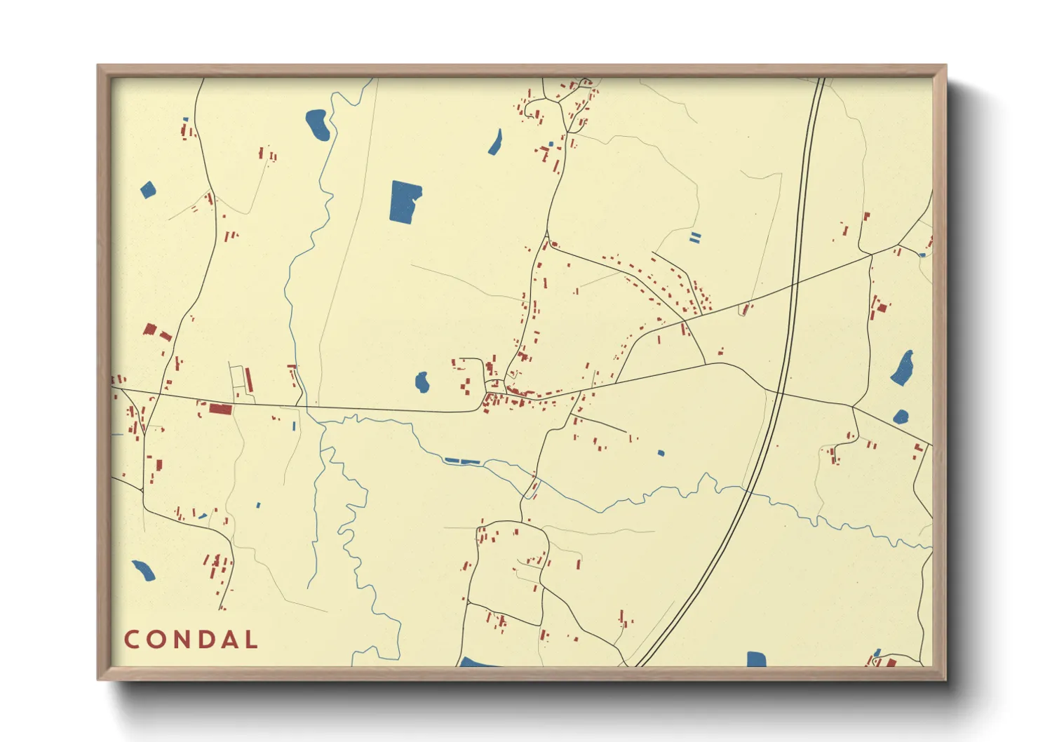 Une affiche de carte sur Condal