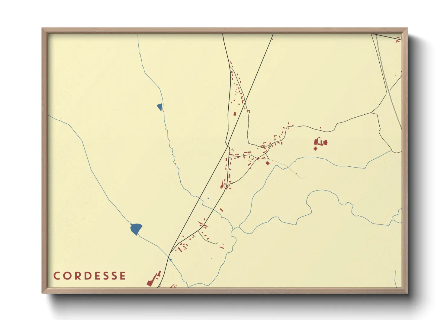 Une affiche de carte sur Cordesse