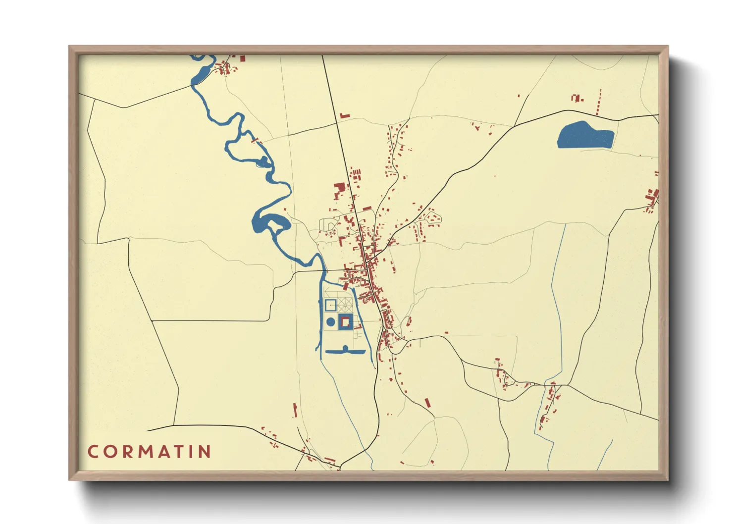 Une affiche de carte sur Cormatin
