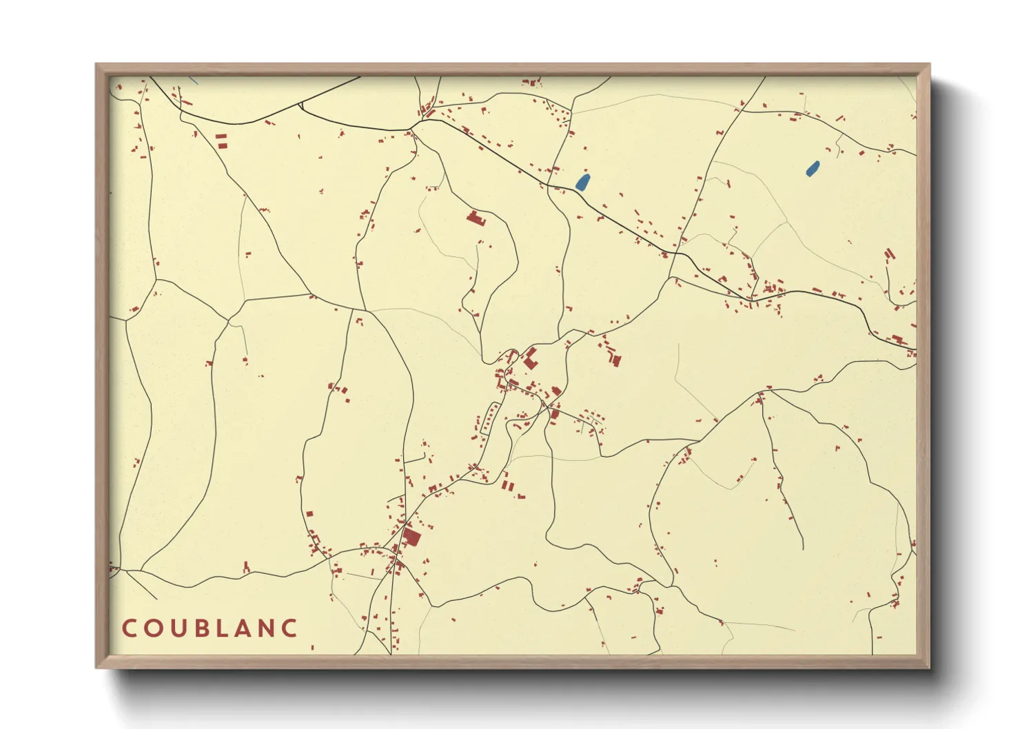 Une affiche de carte sur Coublanc