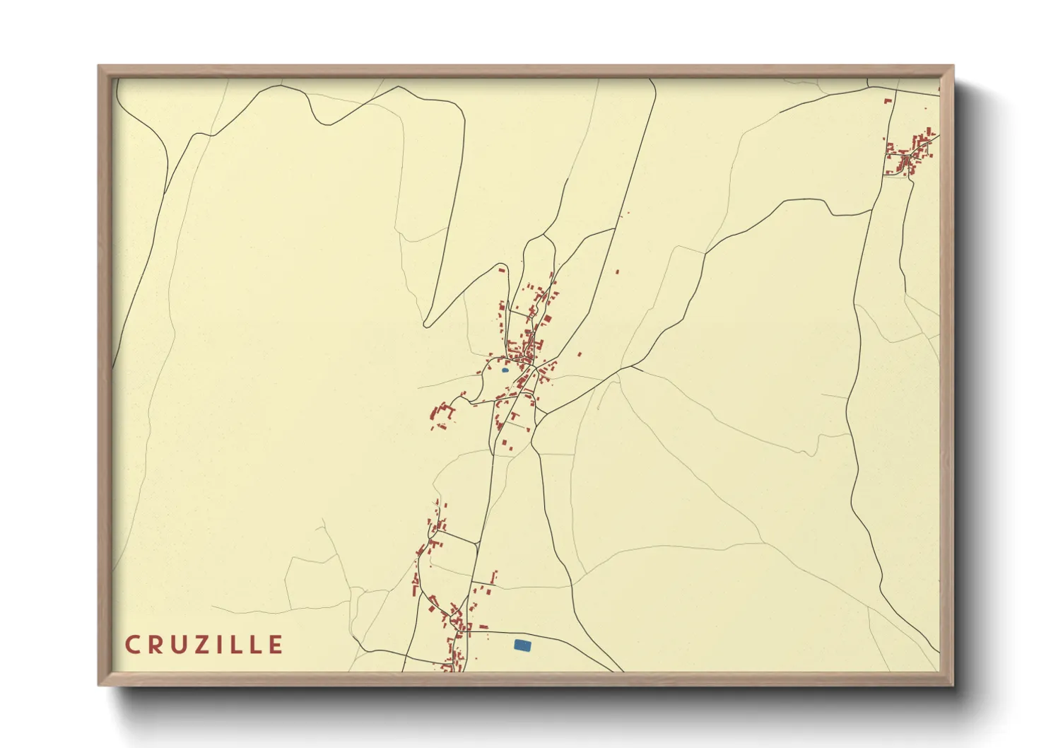 Une affiche de carte sur Cruzille