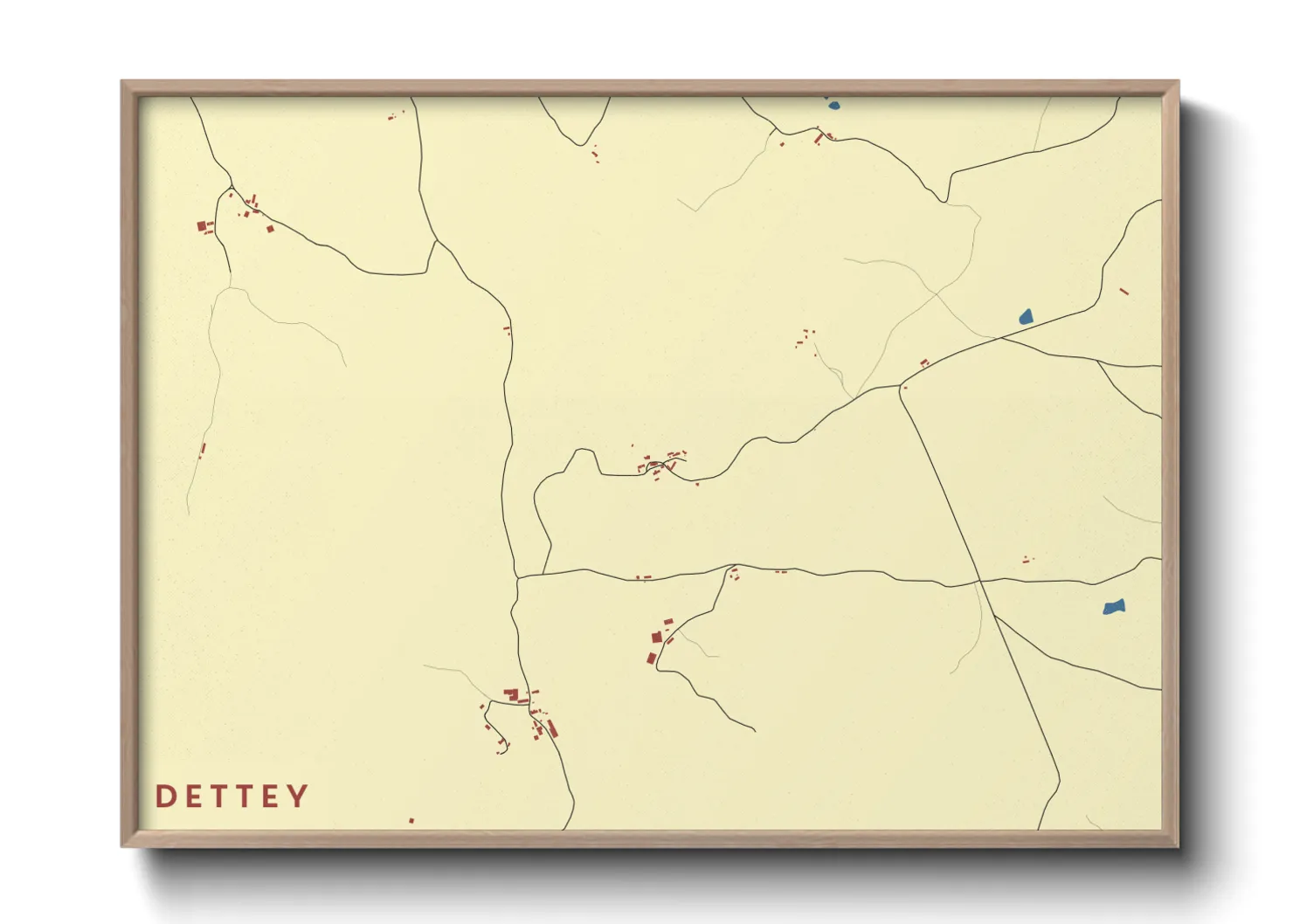 Une affiche de carte sur Dettey