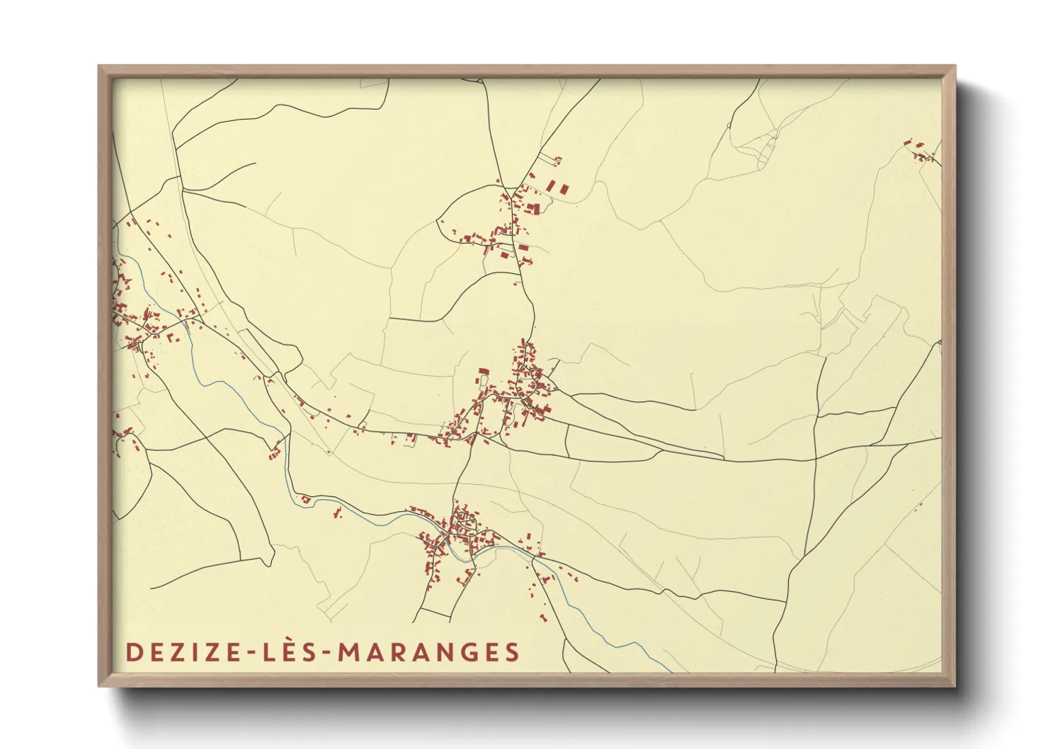 Une affiche de carte sur Dezize-lès-Maranges