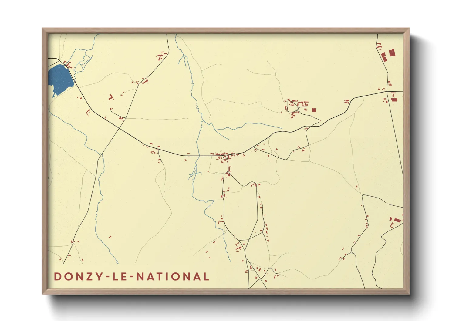 Une affiche de carte sur Donzy-le-National