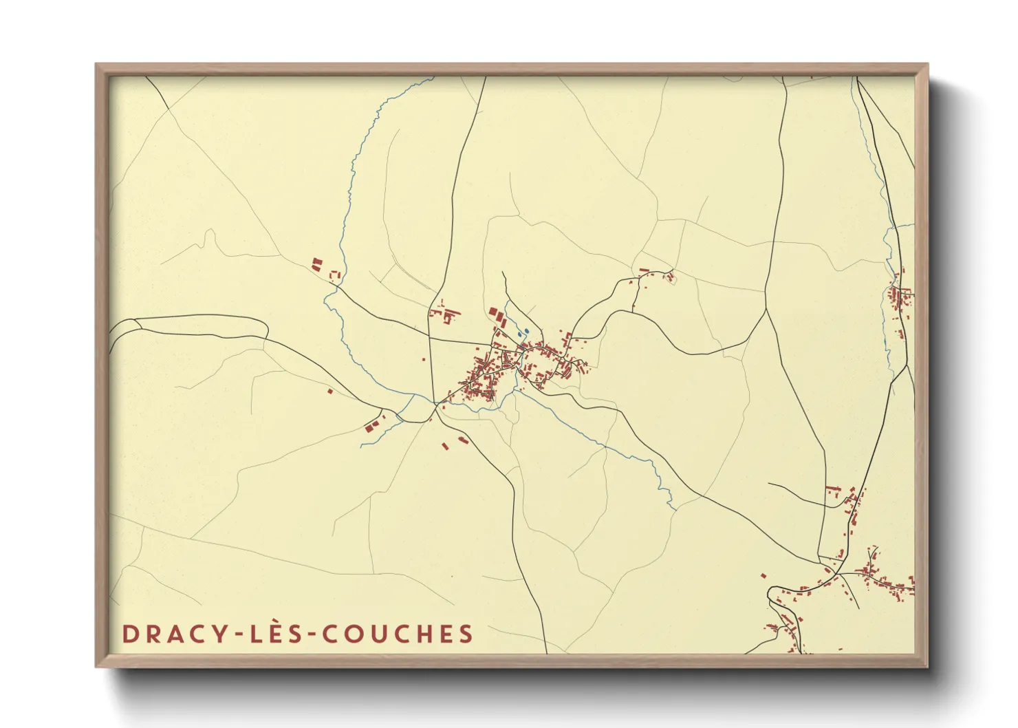 Une affiche de carte sur Dracy-lès-Couches