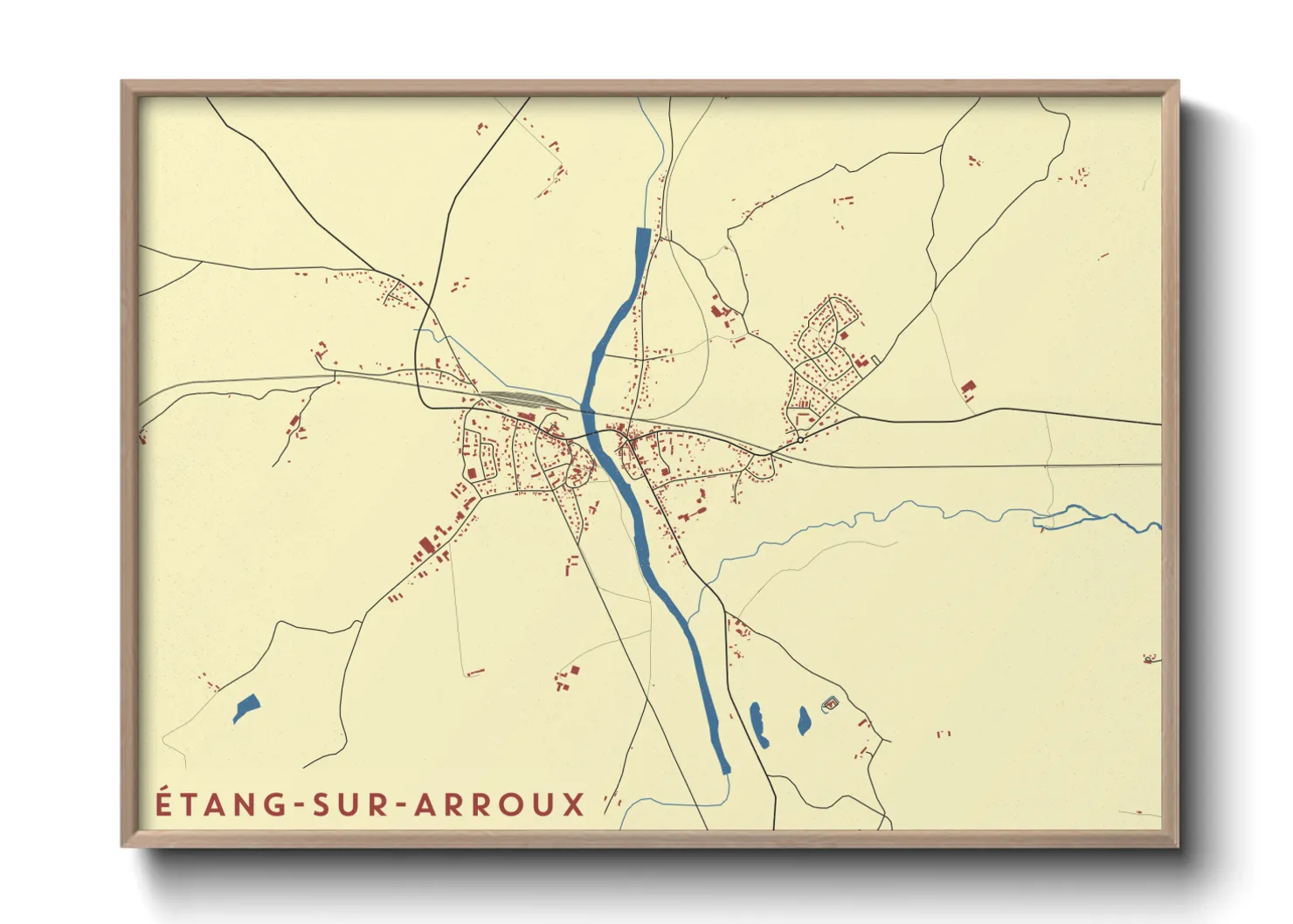 Une affiche de carte sur Étang-sur-Arroux