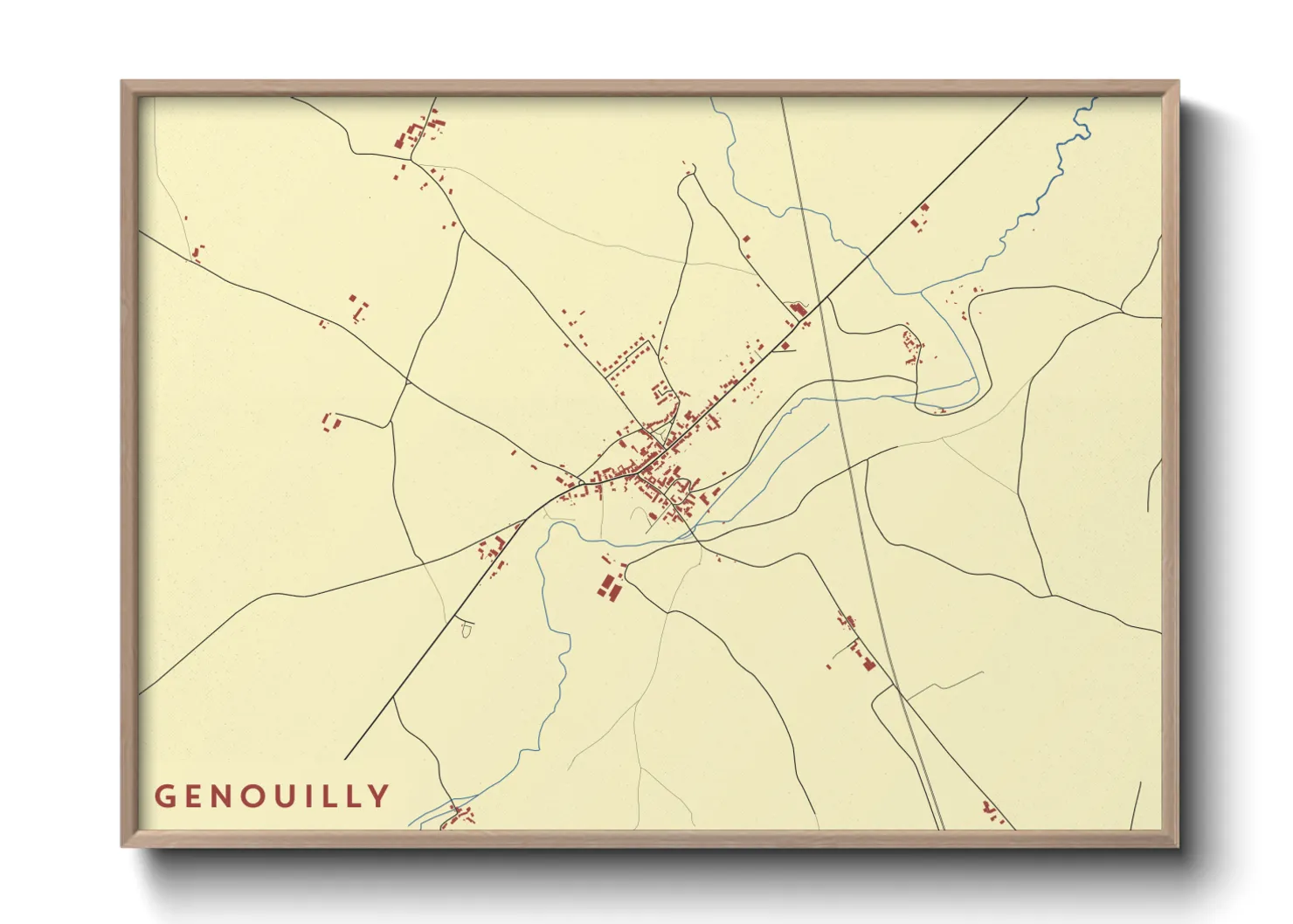 Une affiche de carte sur Genouilly