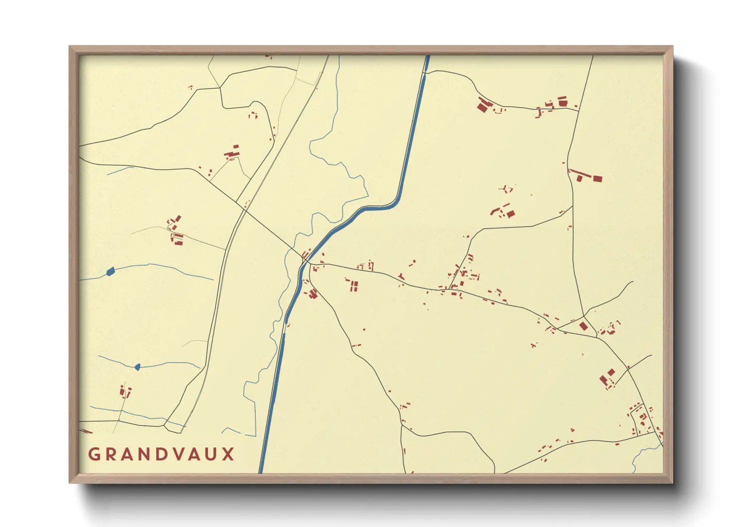 Une affiche de carte sur Grandvaux