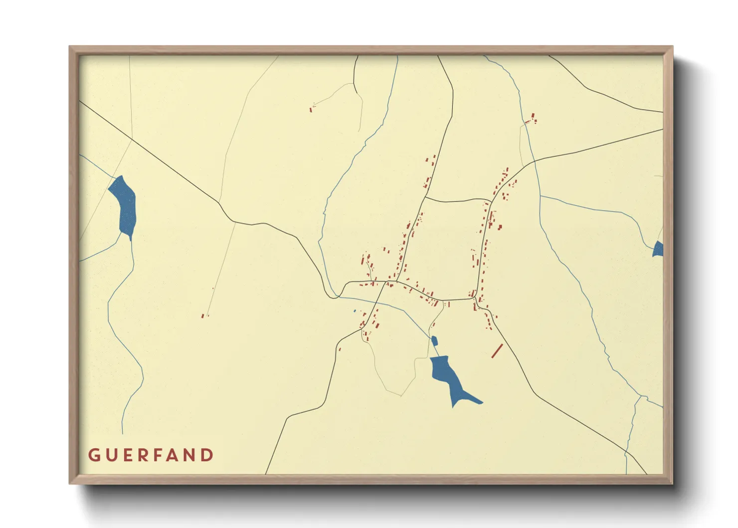 Une affiche de carte sur Guerfand