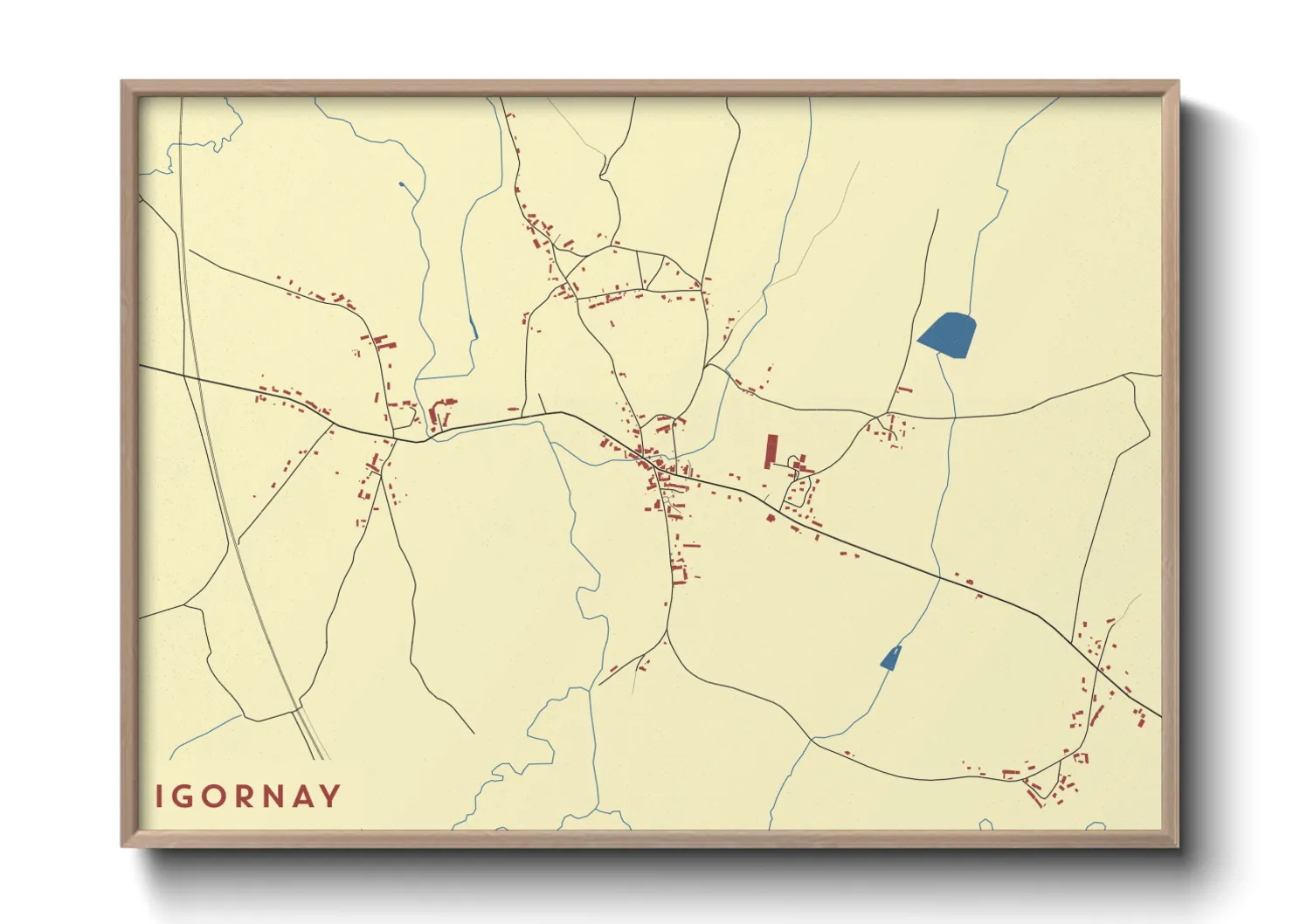 Une affiche de carte sur Igornay