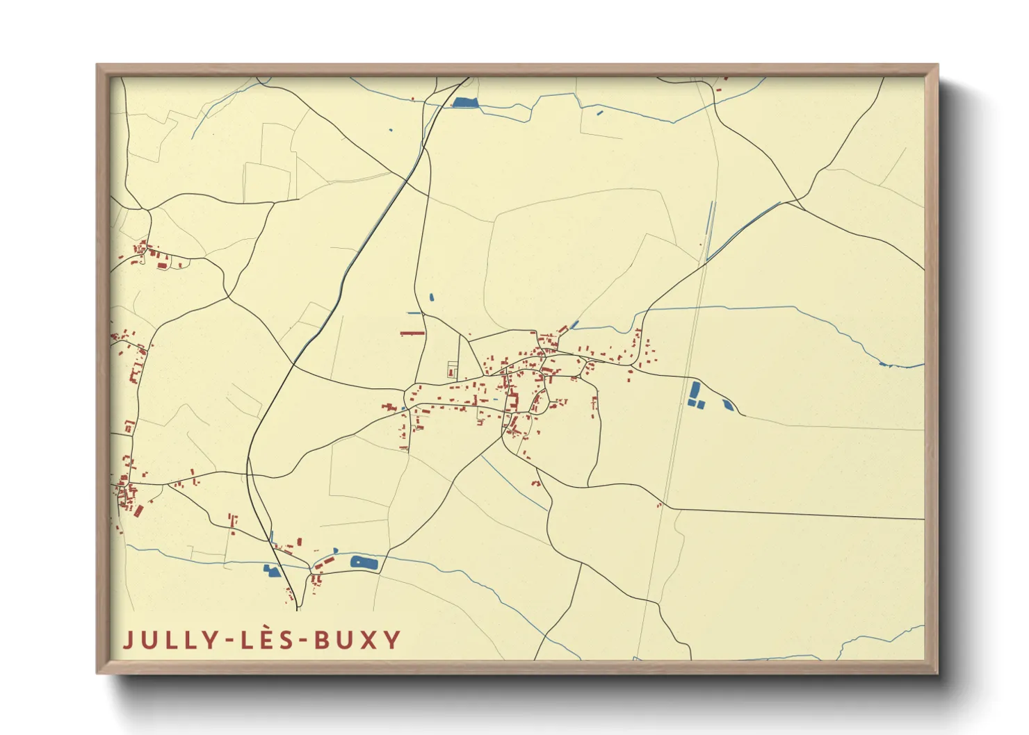 Une affiche de carte sur Jully-lès-Buxy