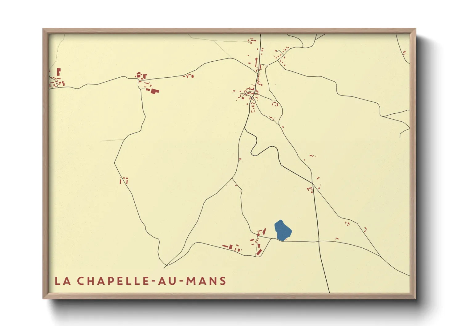 Une affiche de carte sur La Chapelle-au-Mans