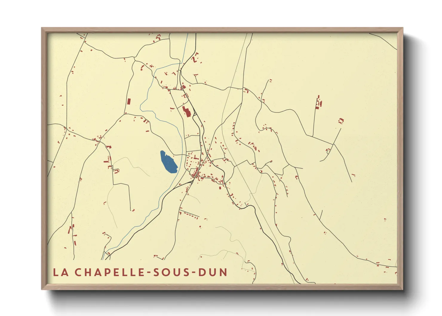 Une affiche de carte sur La Chapelle-sous-Dun