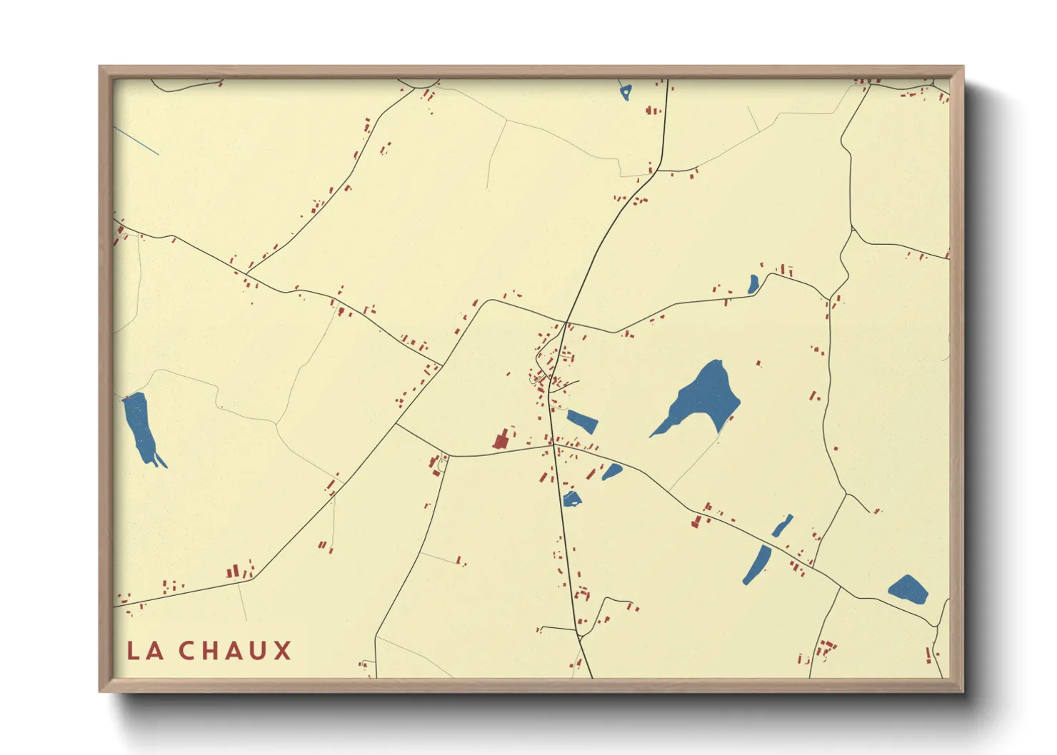 Une affiche de carte sur La Chaux