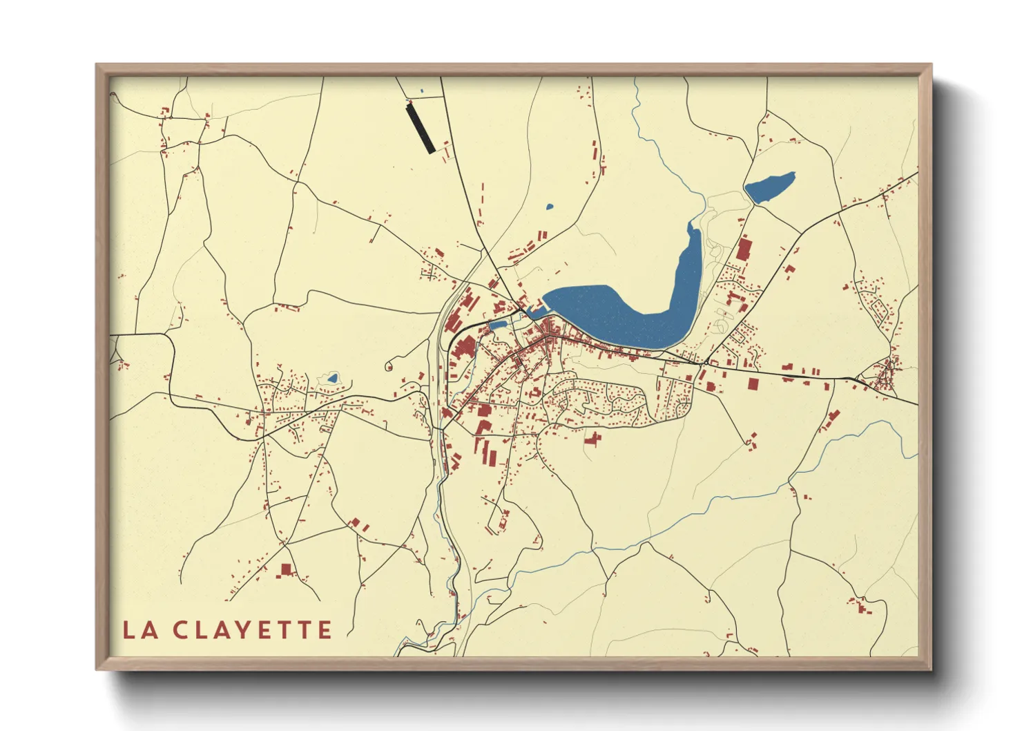 Une affiche de carte sur La Clayette