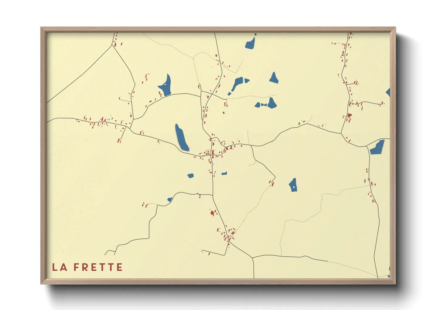 Une affiche de carte sur La Frette