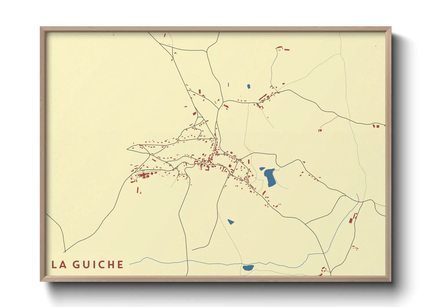 Une affiche de carte sur La Guiche