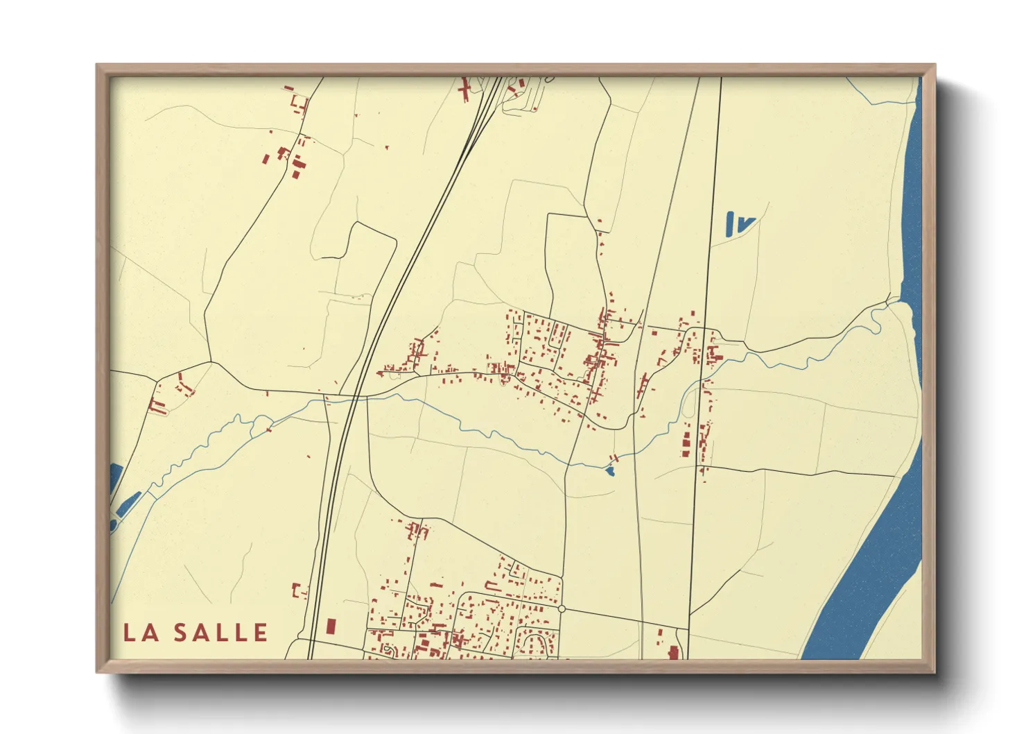 Une affiche de carte sur La Salle