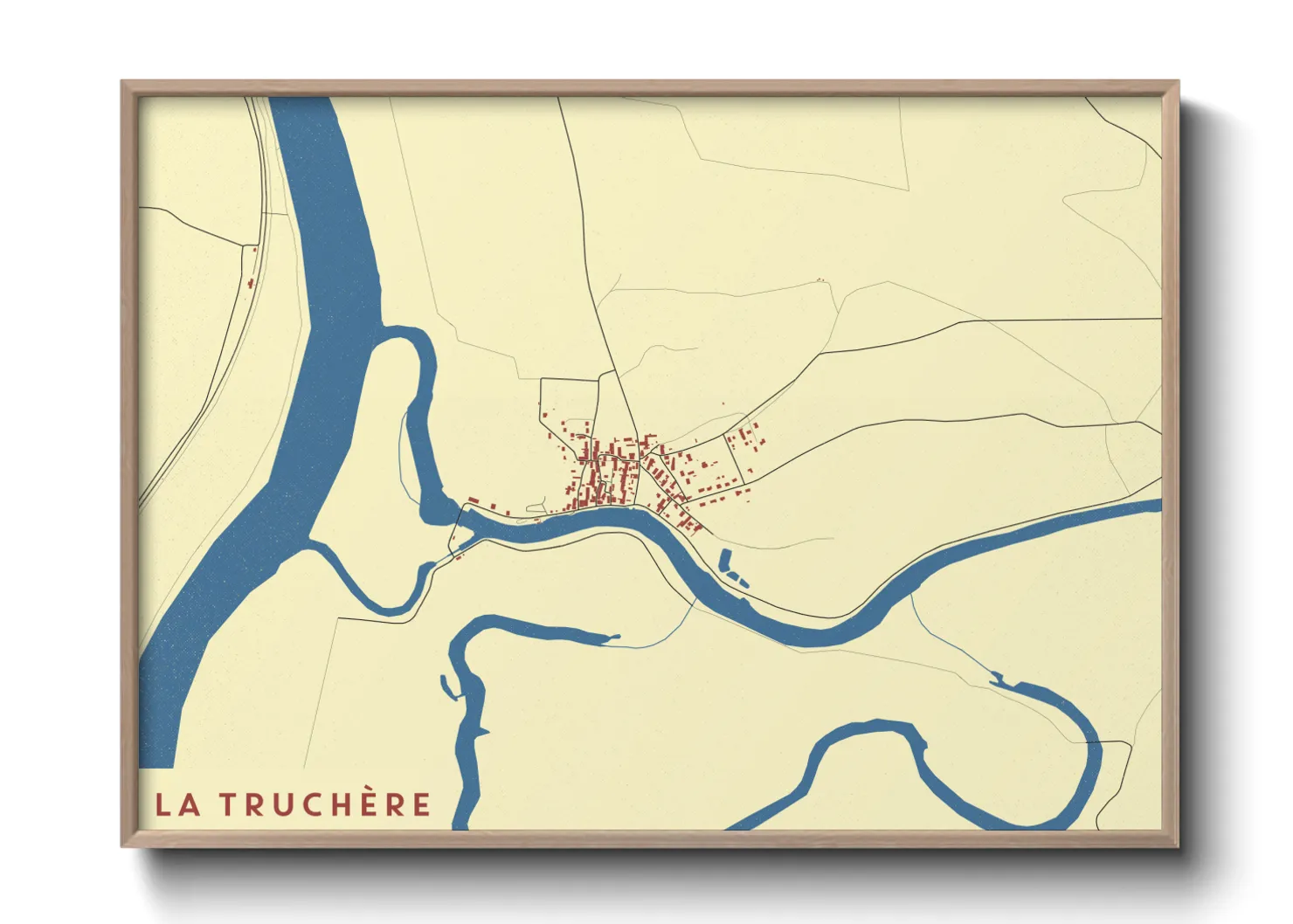 Une affiche de carte sur La Truchère